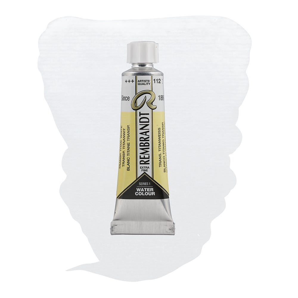 Rembrandt Akvarell Transparent titanium white tub 10ml