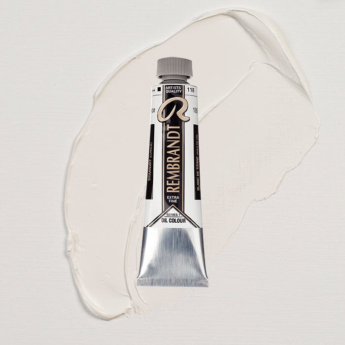 Rembrandt oil Tit. White lins.oil 40ml