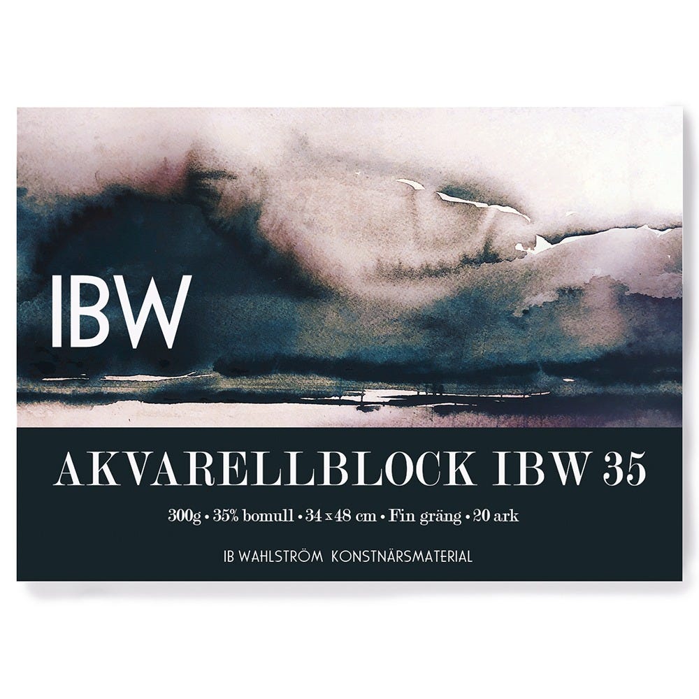 Akvarellblock IBW35 300g 34x48cm Fin 20ark