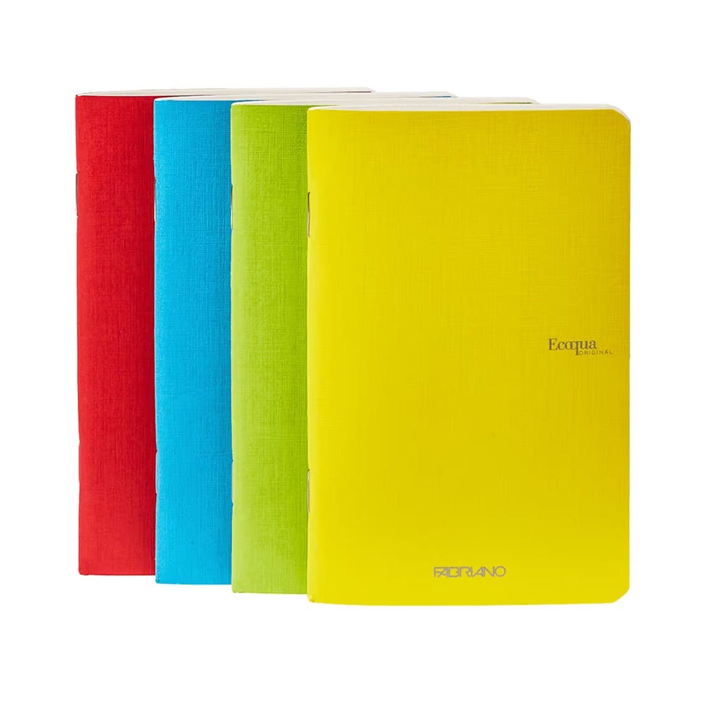 Anteckningsbok Fabriano Ecoqua 4-set 9x14cm Bright Colours