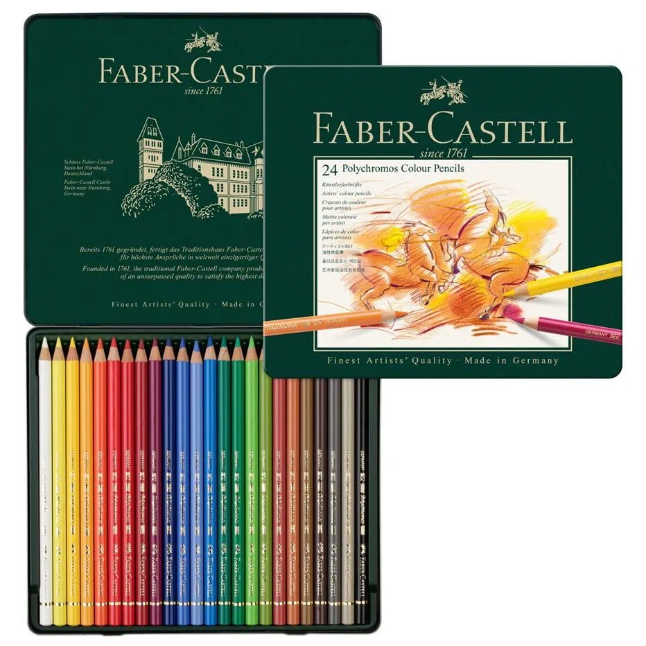 Färgpennor Faber-Castell Polychromos 24-set