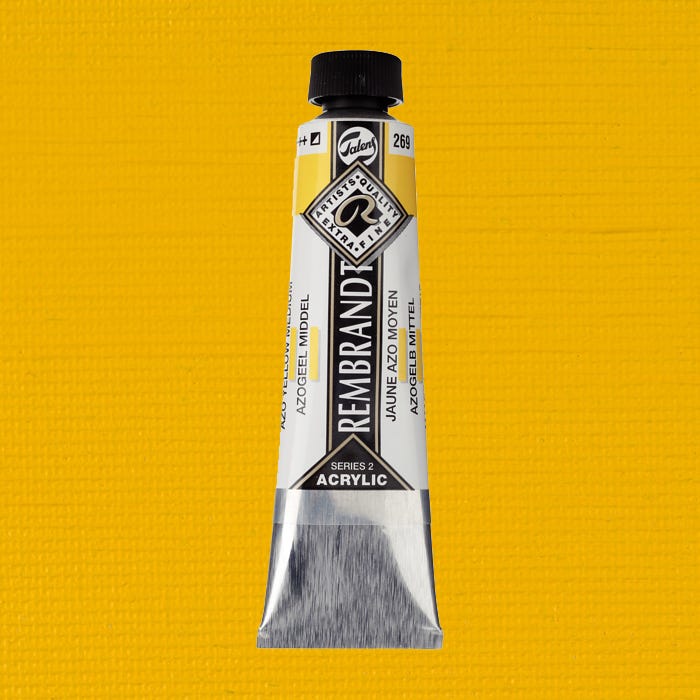 Rembrandt acrylic Azo yellow medium 40ml
