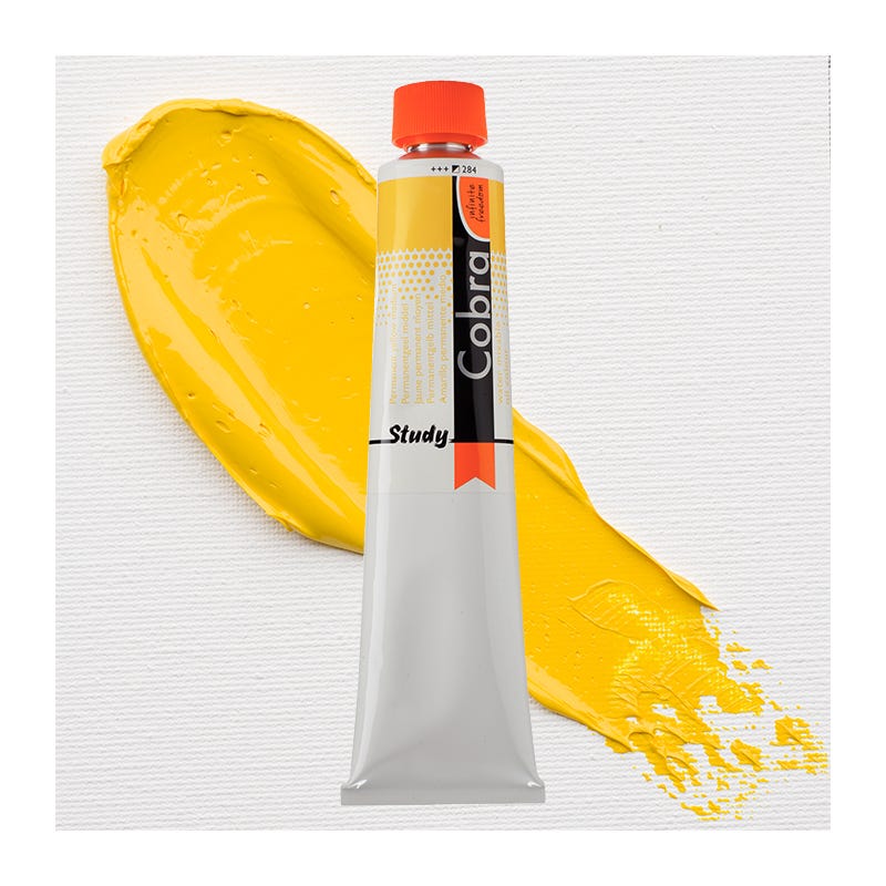 Cobra Study oil water.m Permanent Yellow Medium 200ml