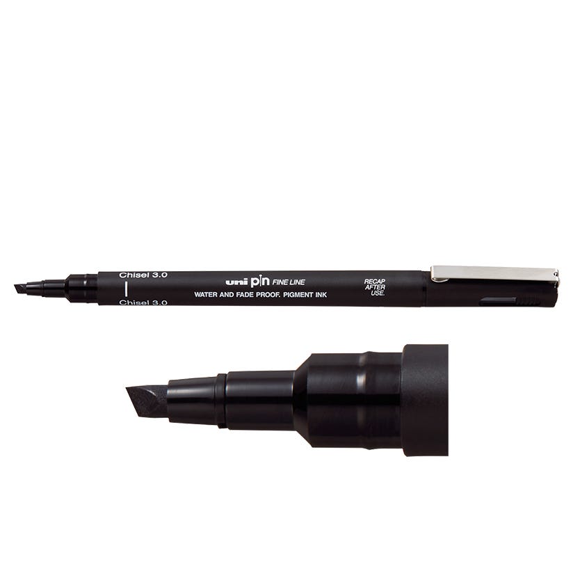 Uni Pin Kalligrafi Marker 3,0mm Black