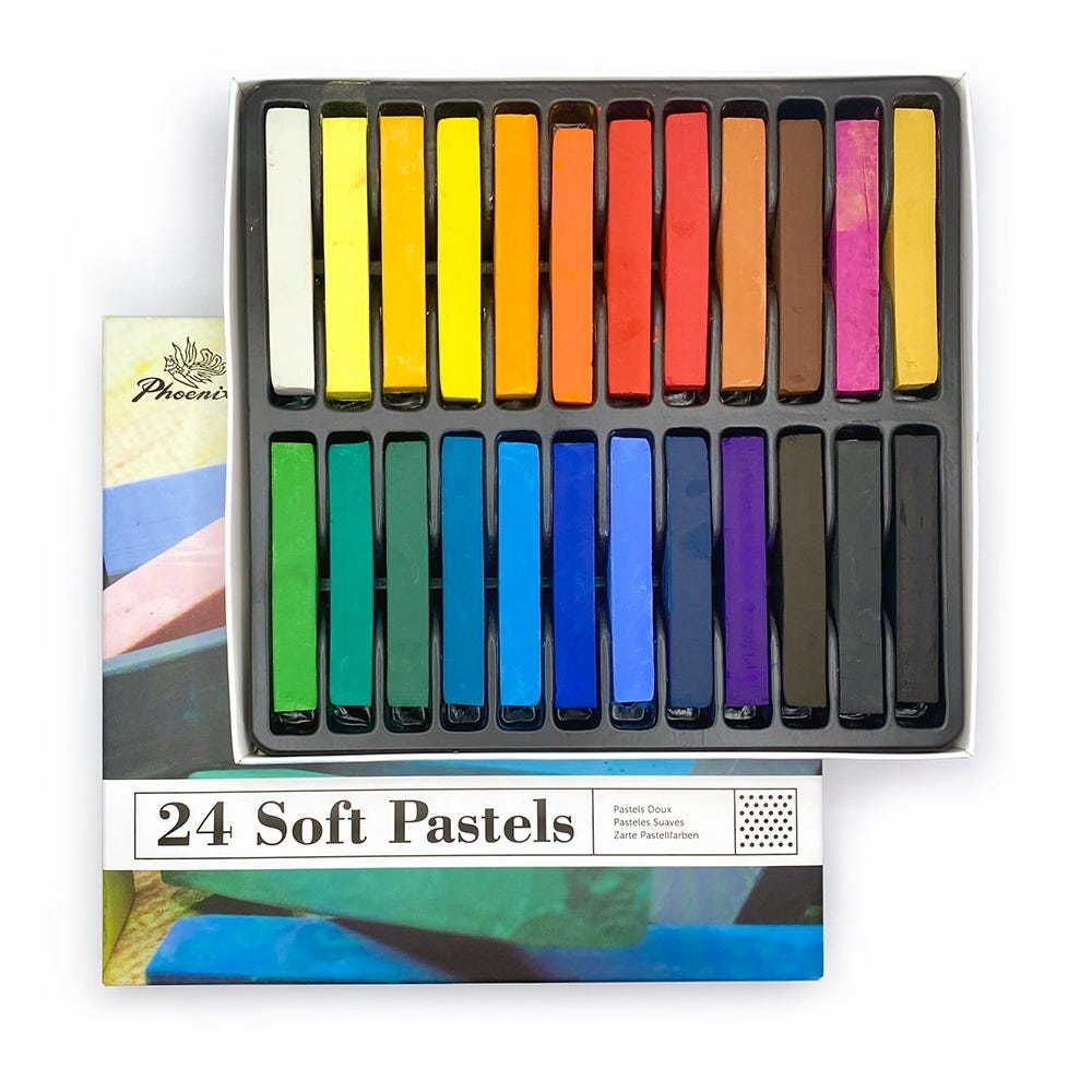 Torrpastell Fyrkantskritor 24set