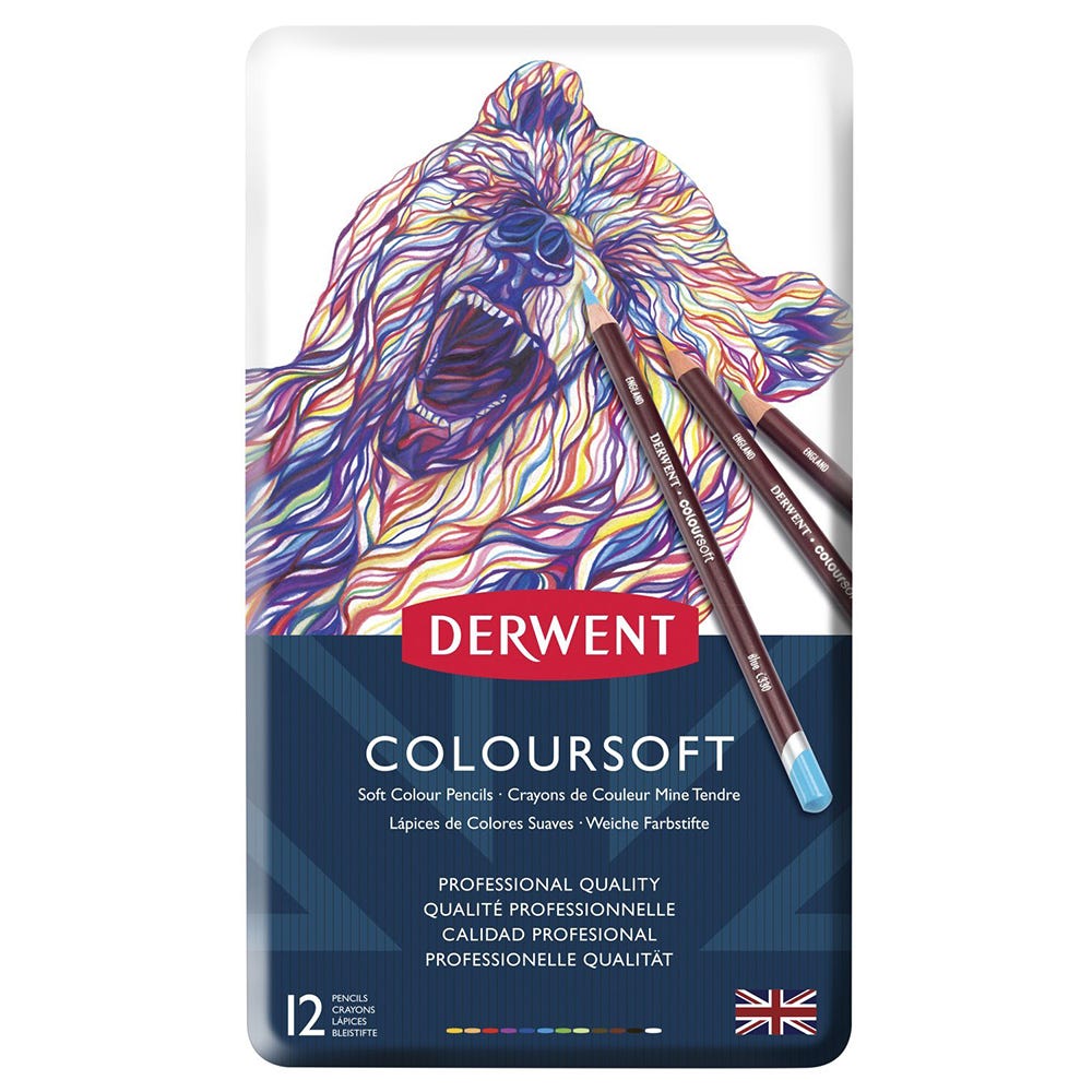 Derwent Coloursoft 12st i metallask