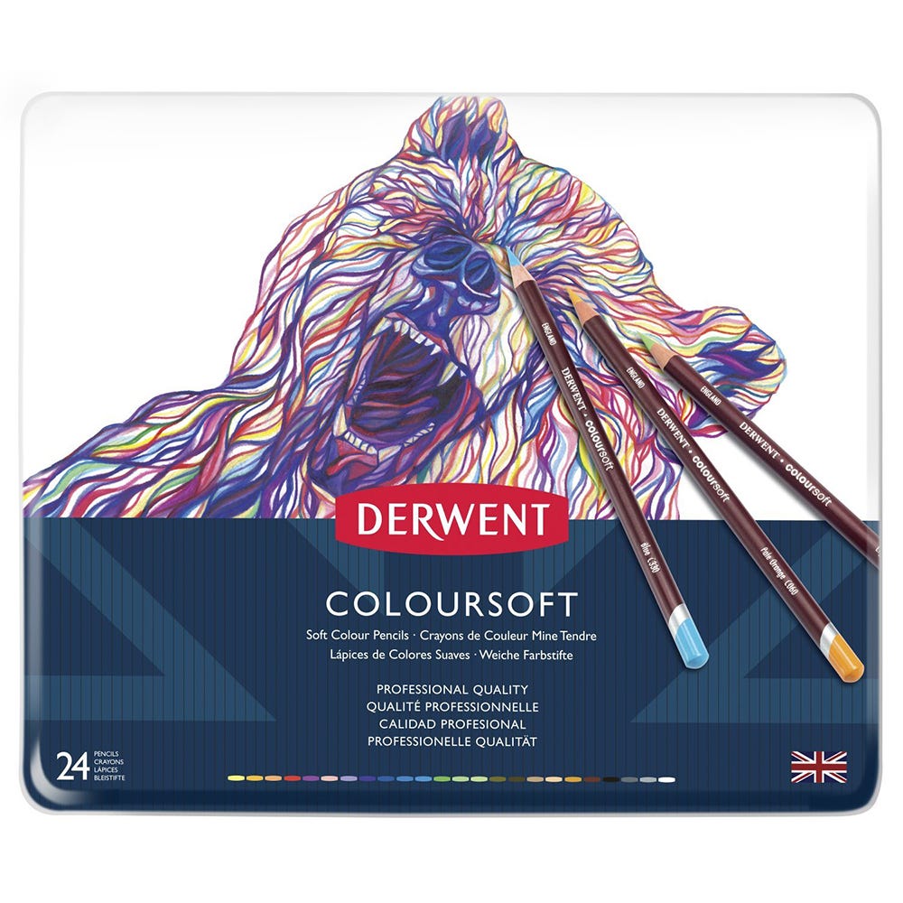 Derwent Coloursoft 24st i metallask