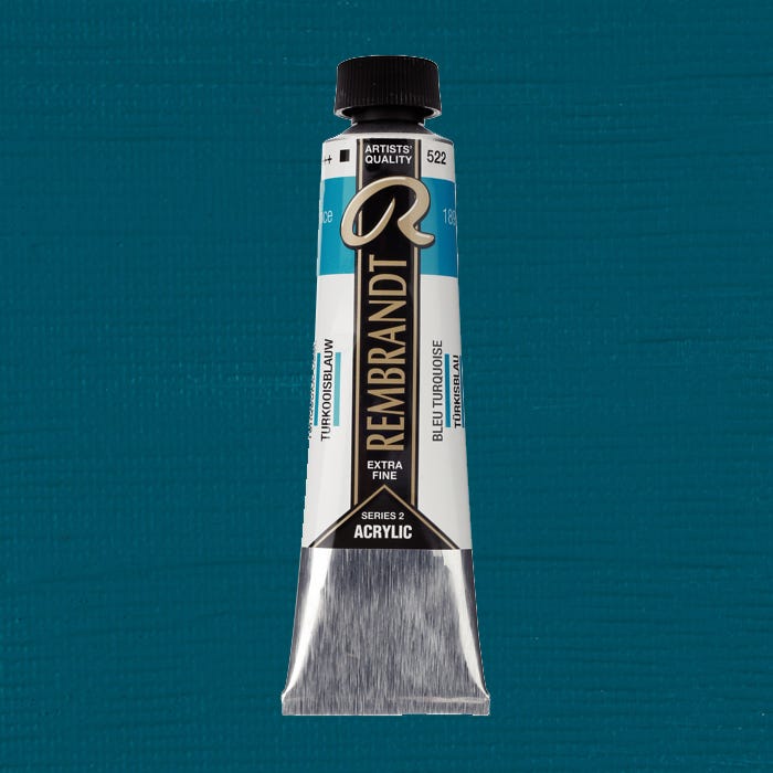Rembrandt acrylic Turqoise blue 40ml