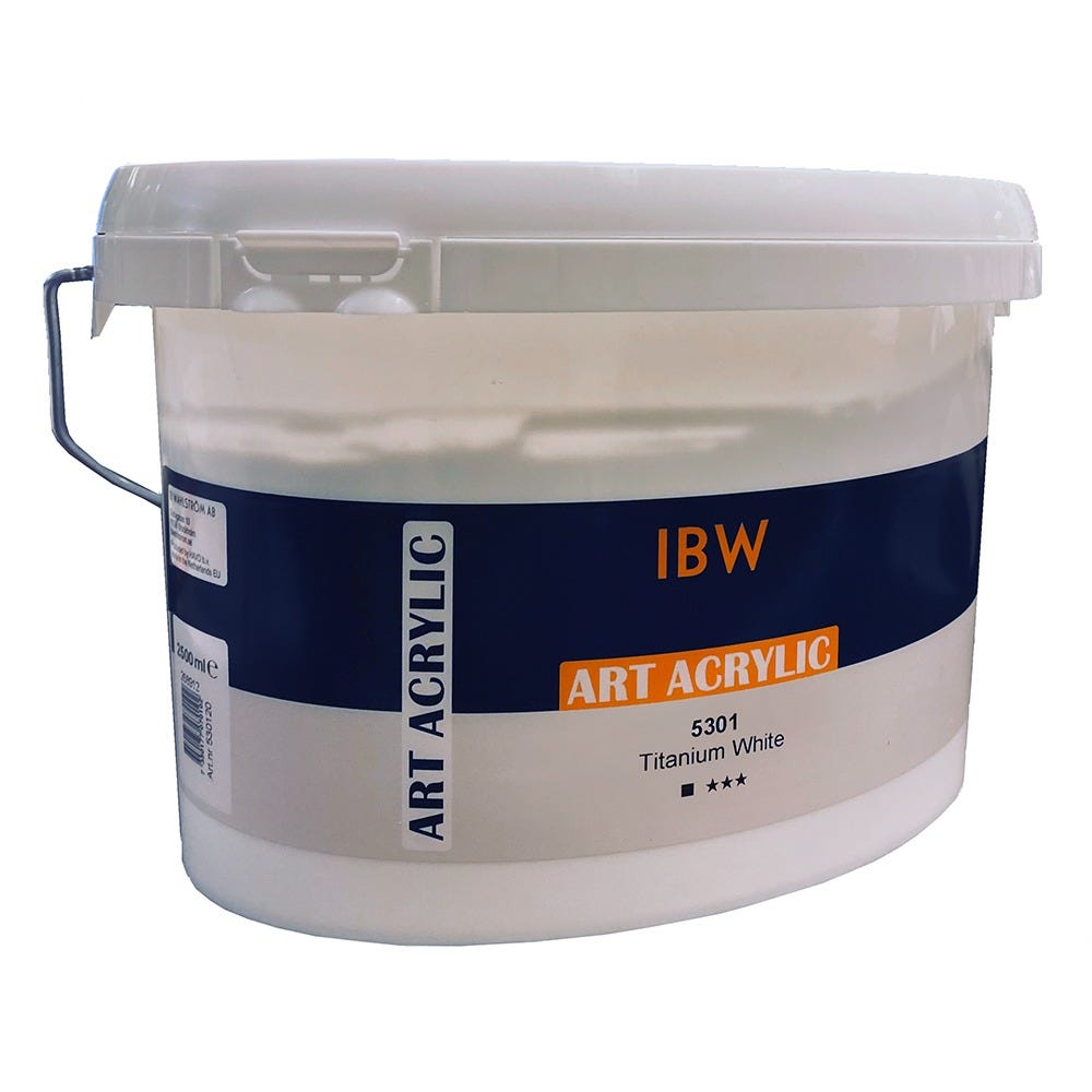 IBW Art Acrylic Titanium White 2500ml