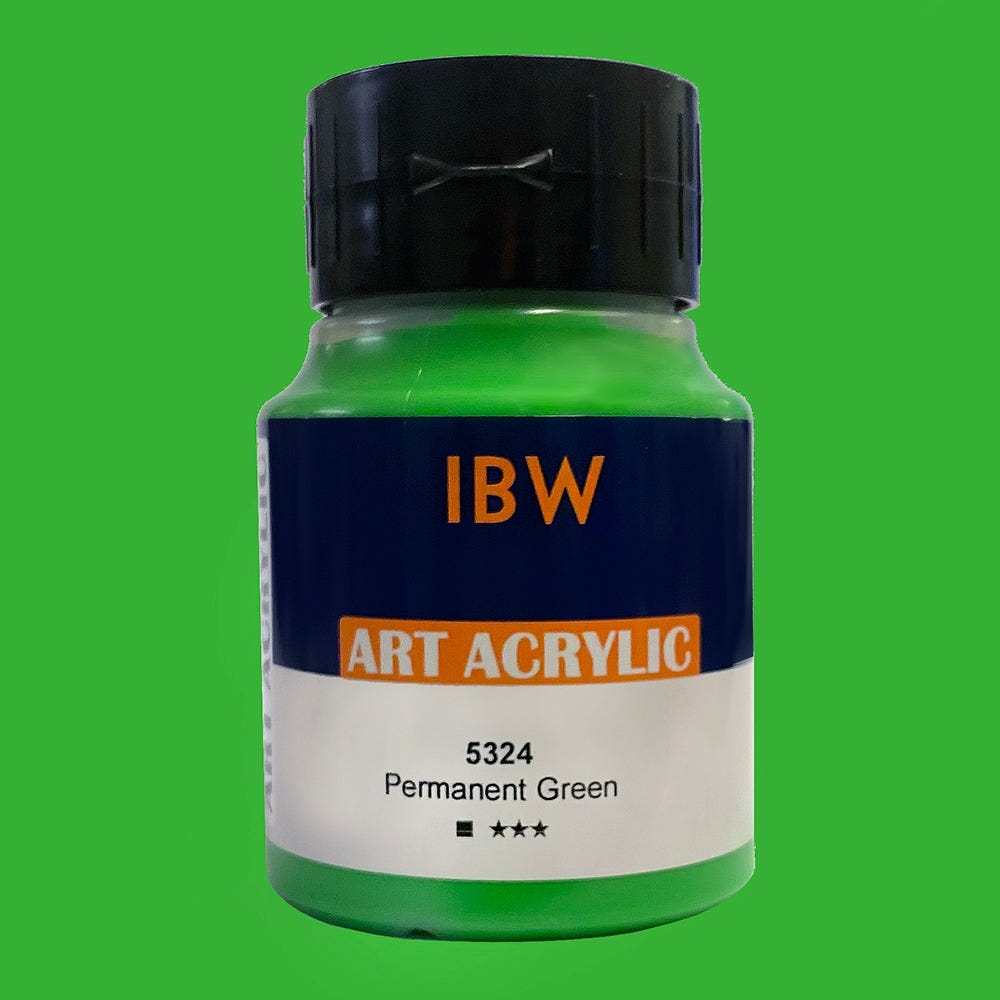 IBW Art Acrylic Permanent green 500ml