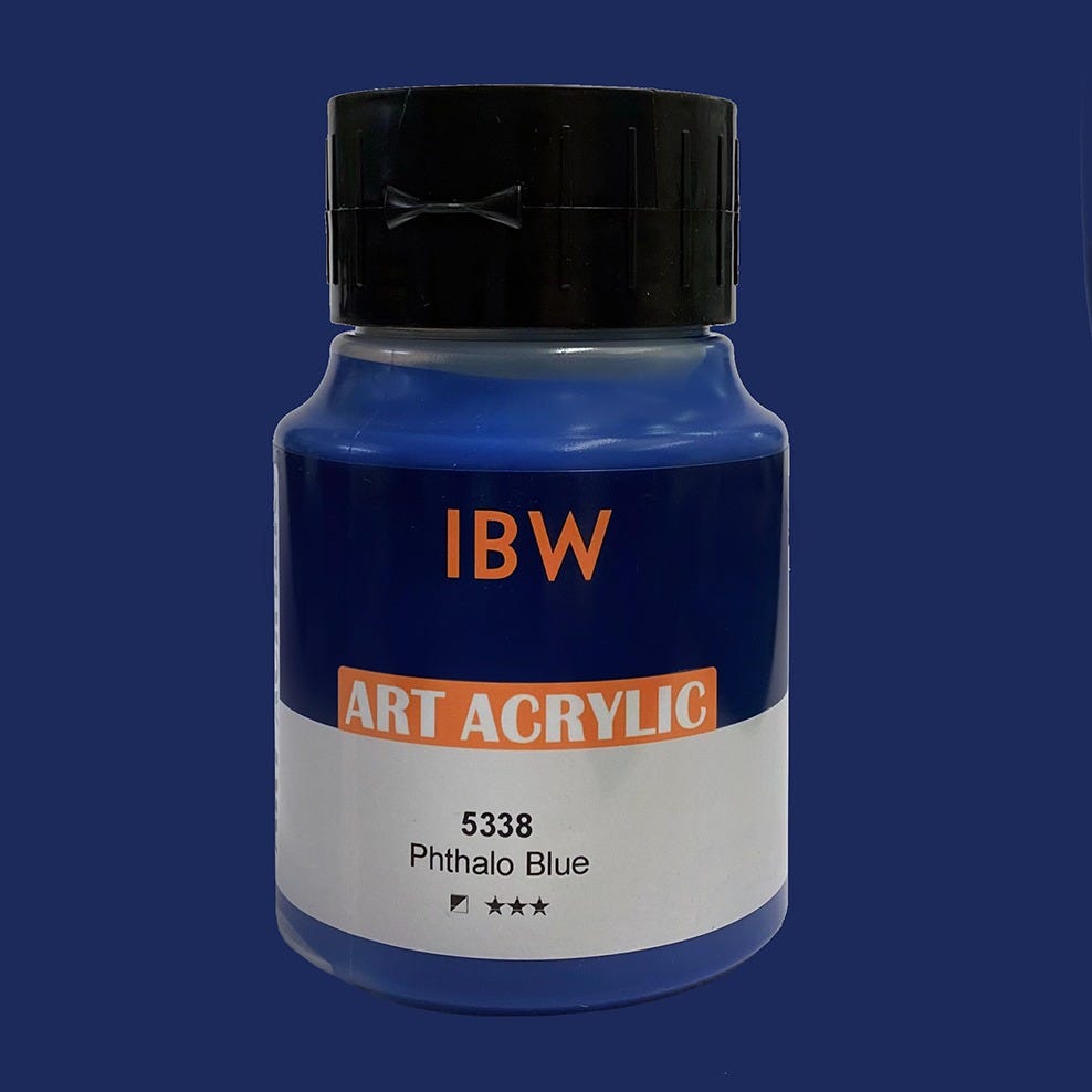 IBW Art Acrylic Phthalo Blue 500ml
