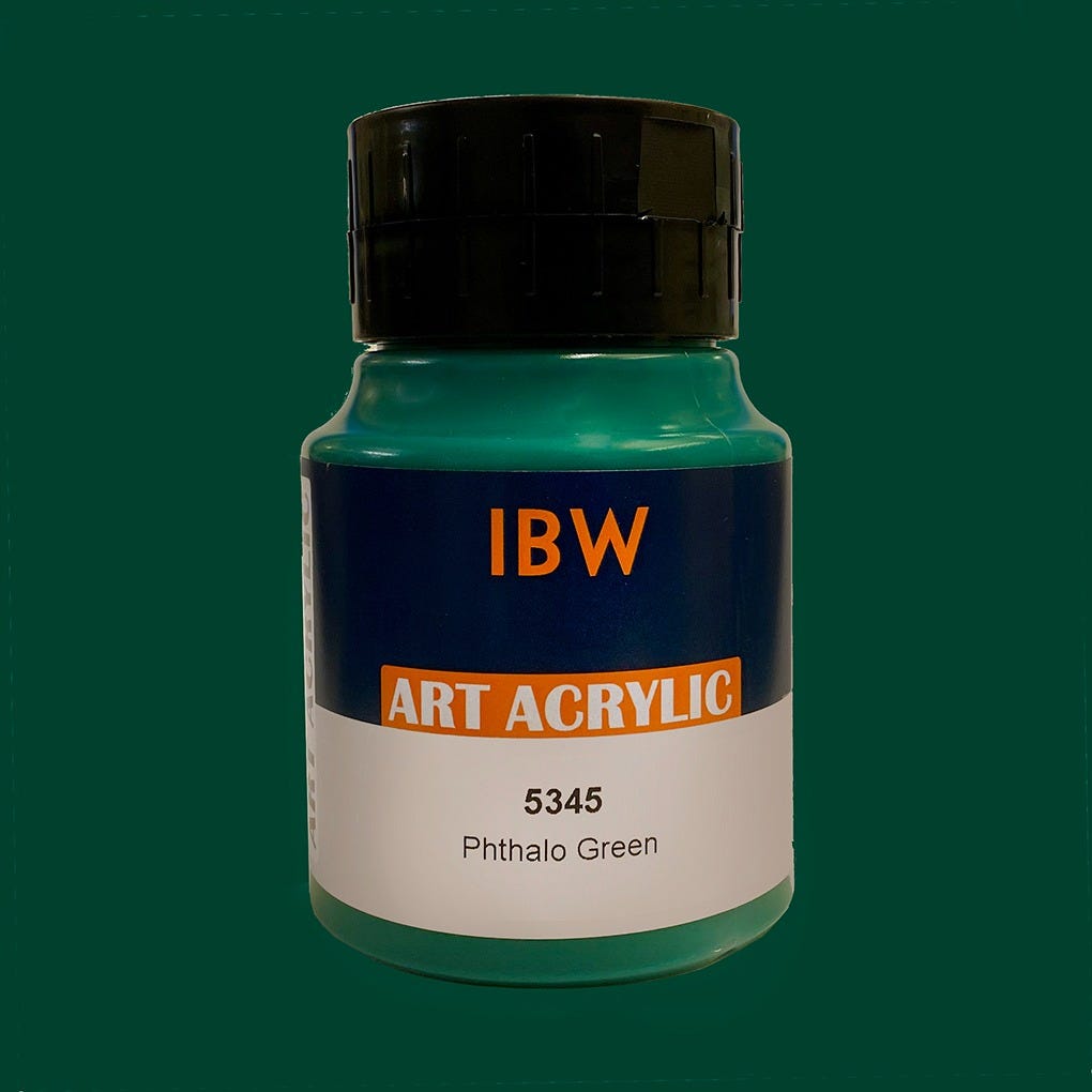 IBW Art Acrylic Phthalo Green 500ml