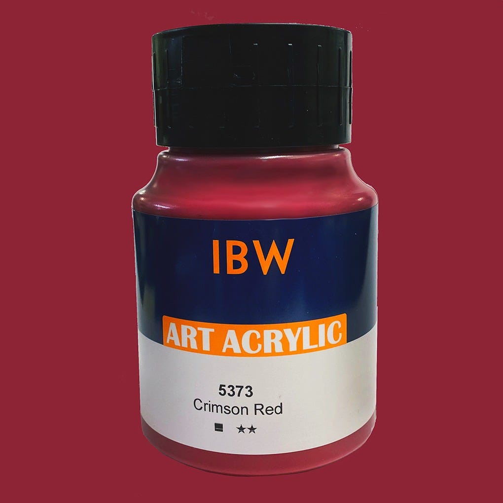 IBW Art Acrylic Crimson Red 500ml