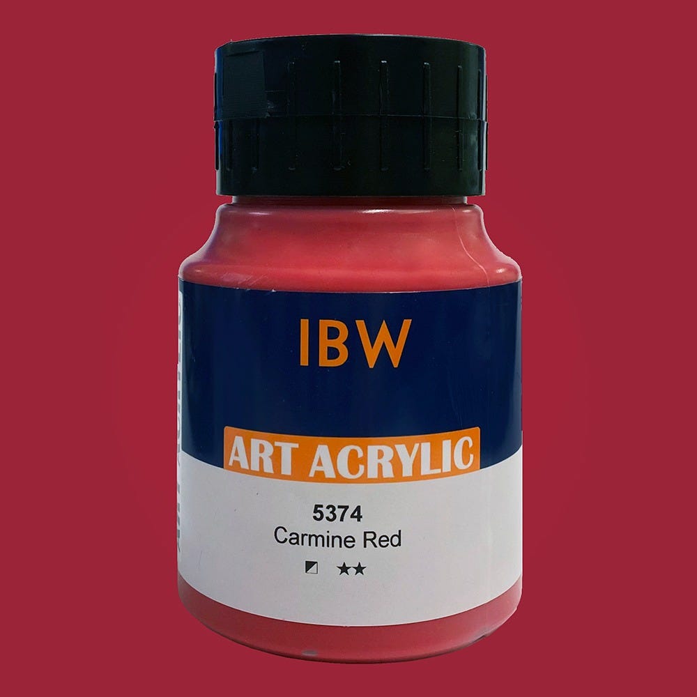 IBW Art Acrylic Carmine Red 500ml