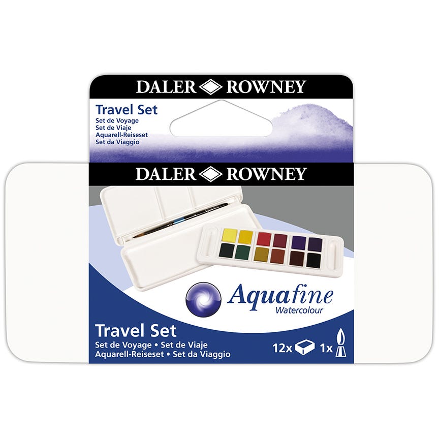 Aquafine Watercolour Travel Set 12st ½ koppar