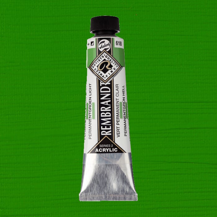 Rembrandt acrylic Permanent green light 40ml