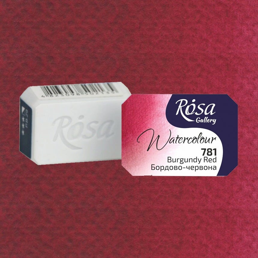 Rosa Gallery akvarell Burgundy Red 1/1 kopp