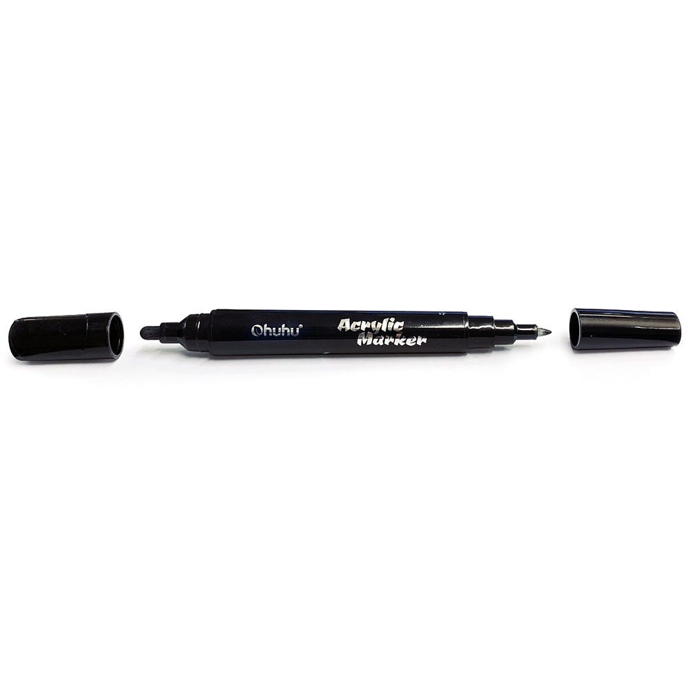 Ohuhu Acrylic Marker Black Dual tip