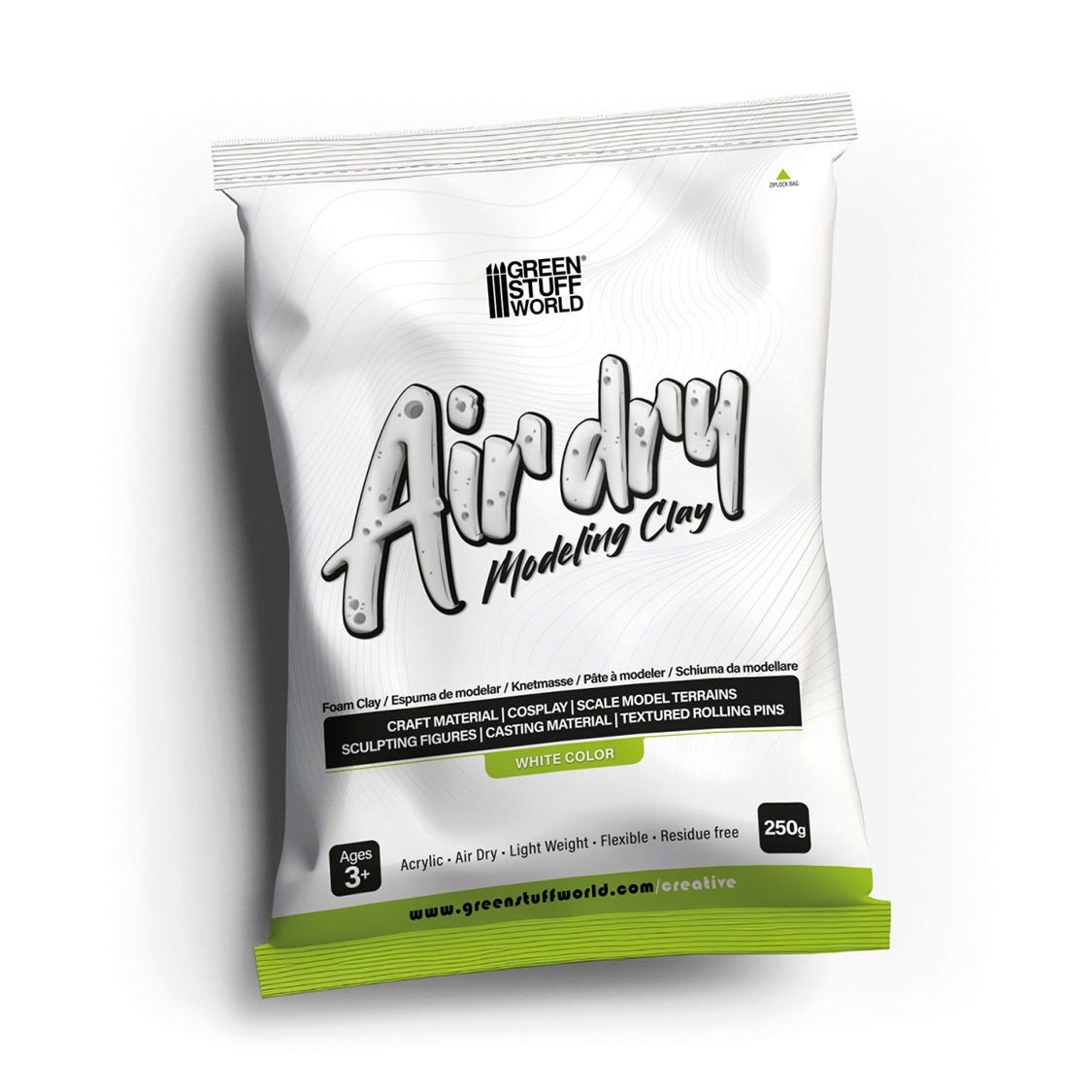 Air Dry Foam Clay White GSW 250g