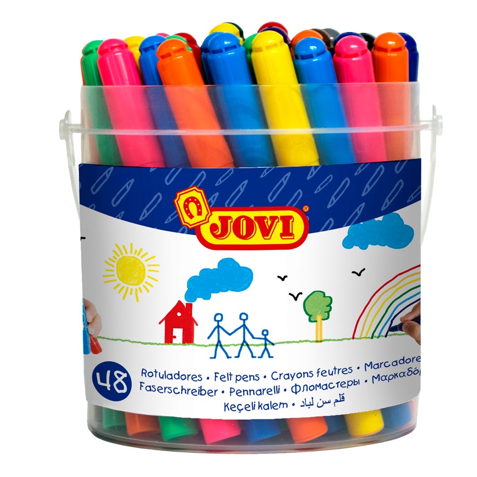 Tuschpennor Jovi tjocka burk 48st