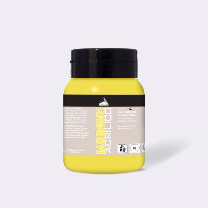 Maimeri Acrilico Primary Yellow 500ml