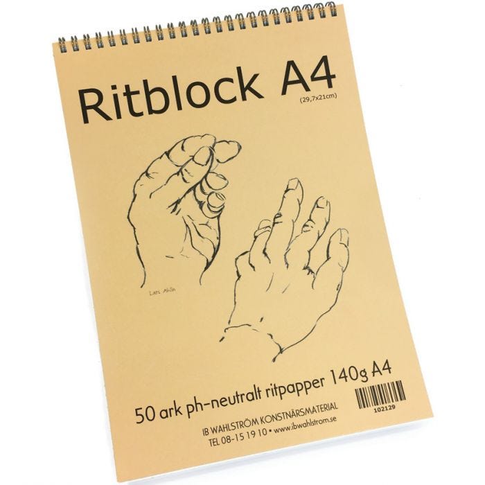 Ritblock spiral A4 135g 50 blad