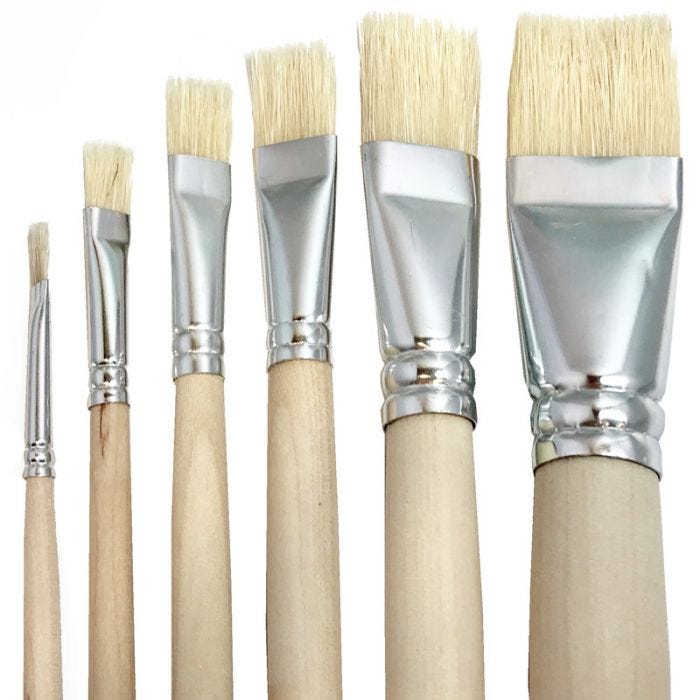 Penselset 1134 svinborst nr 4,8,12,16,20,24