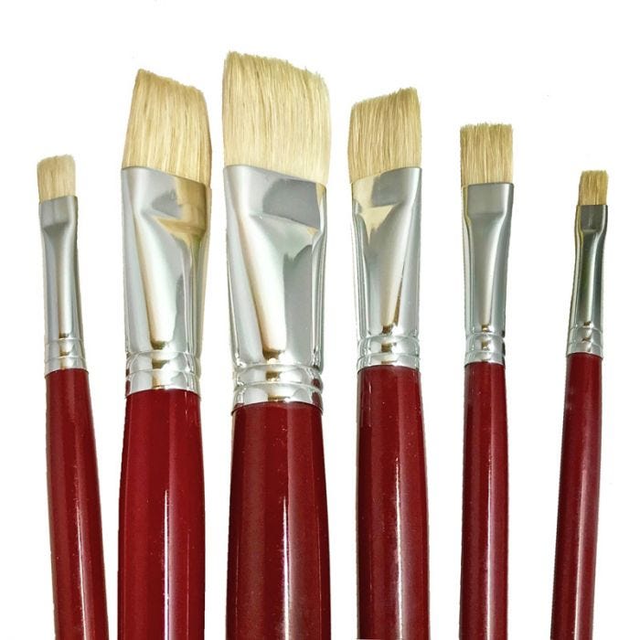 Penselset 1140 svinborst nr 4,8,12,16,20,24