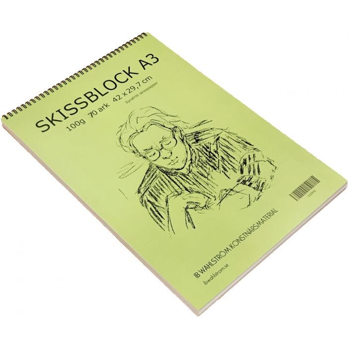 Skissblock spiral A3 100g 70blad