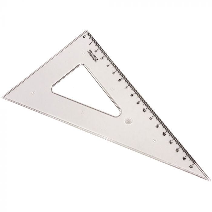 Vinkelhake 23cm/graderad 18cm 30º/60º/90º