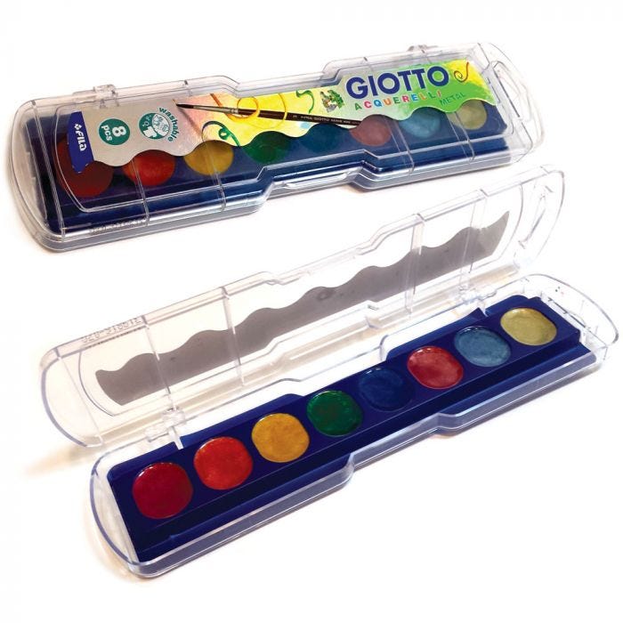 Giotto Metallic vattenfärg 8-set•
