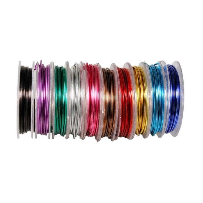 Aluminiumtråd Ø1mm, 3m x10 färger