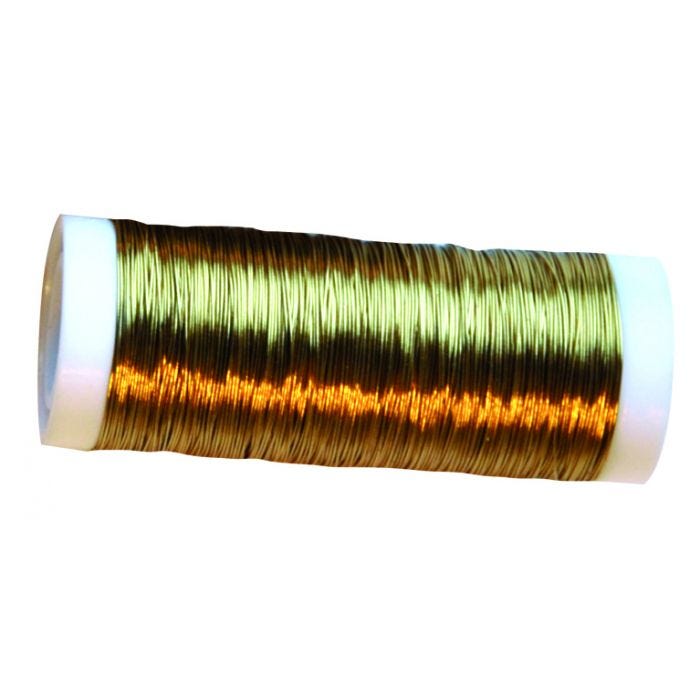 Ståltråd mässingsfärgad Ø 0,3 x 80m