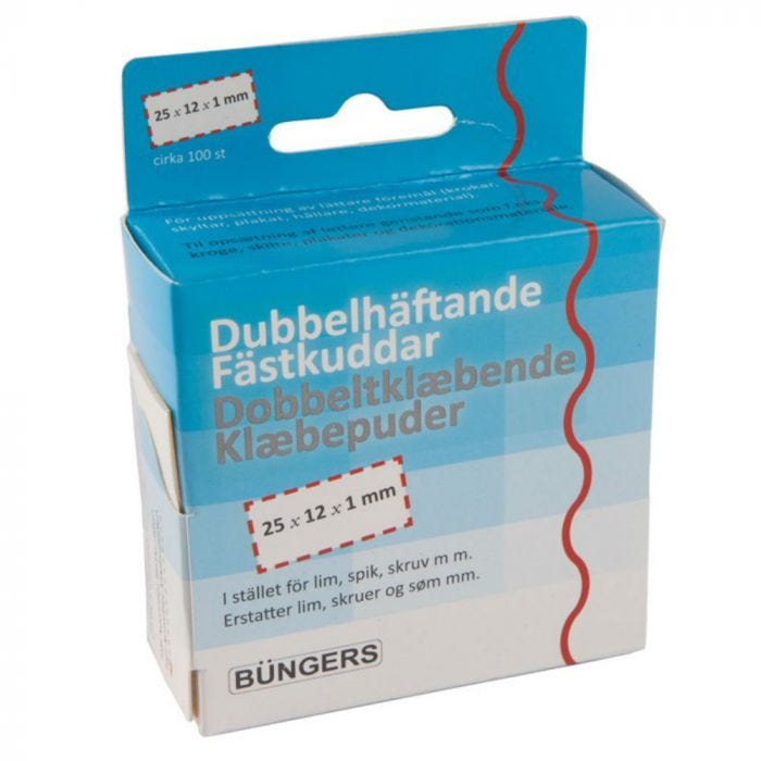 Fästkuddar dubbelhäftande av skumplast