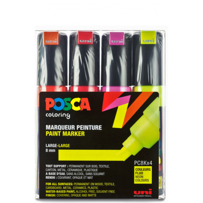 POSCA marker 8K Neon 4-set