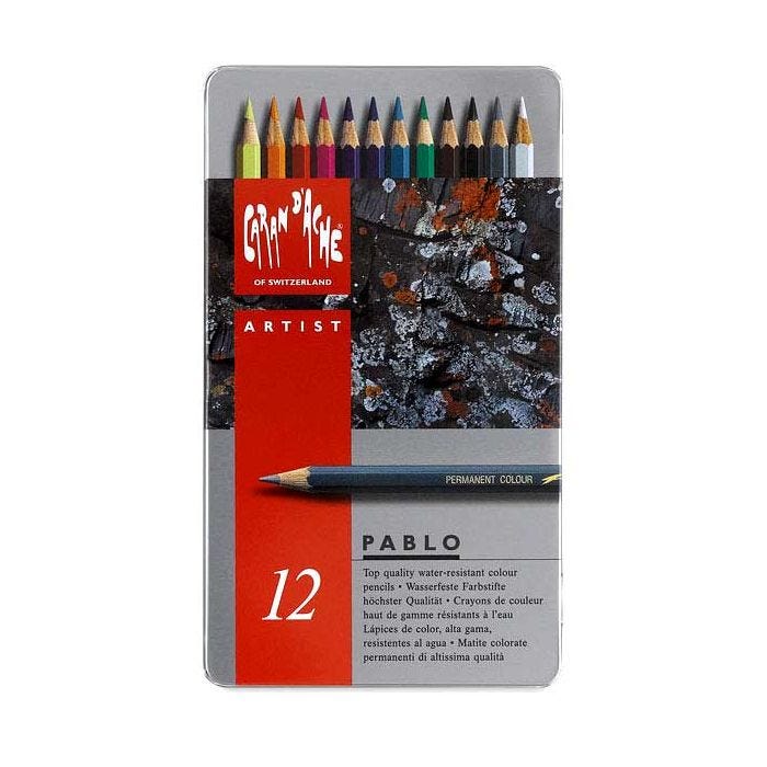 Caran d'Ache färgpenna Pablo 12-set