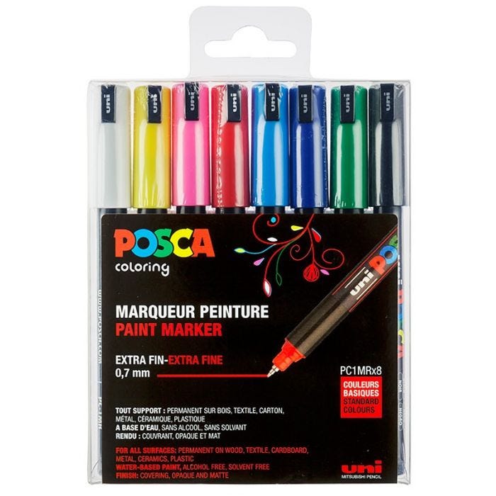 POSCA Marker 1MR 8-Set