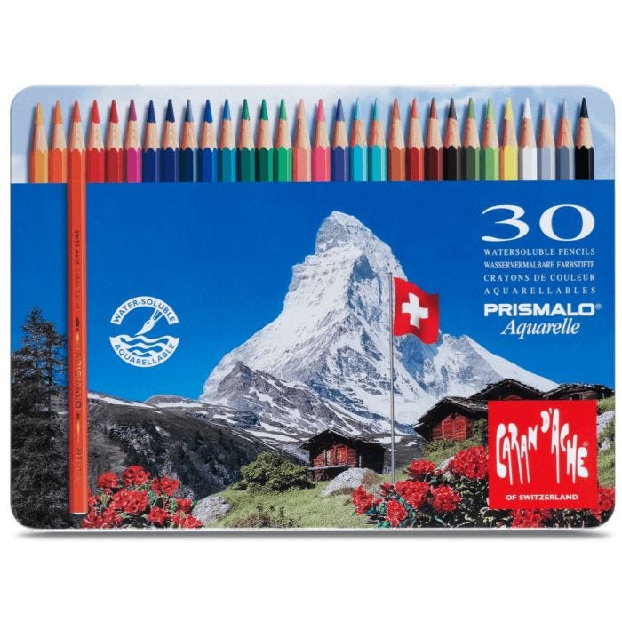 Caran d'Ache akvarellpenna Prismalo 30-set