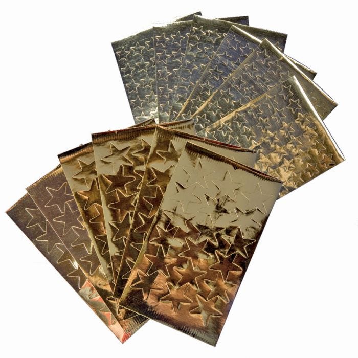 Stickers guldstjärnor 13mm 288st