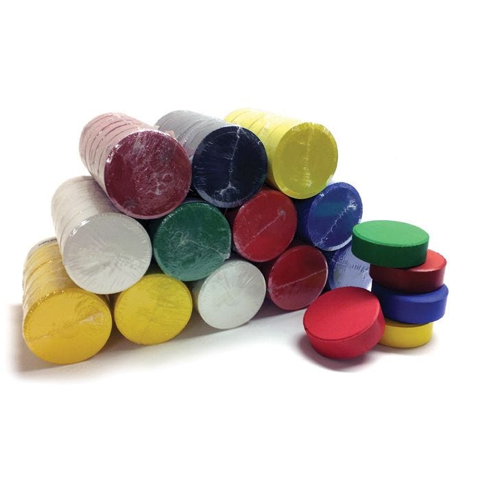 Täckfärgskakor storpack 72st