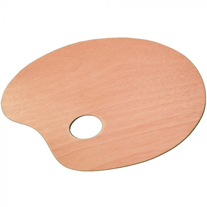 Träpalett oval 20x30cm