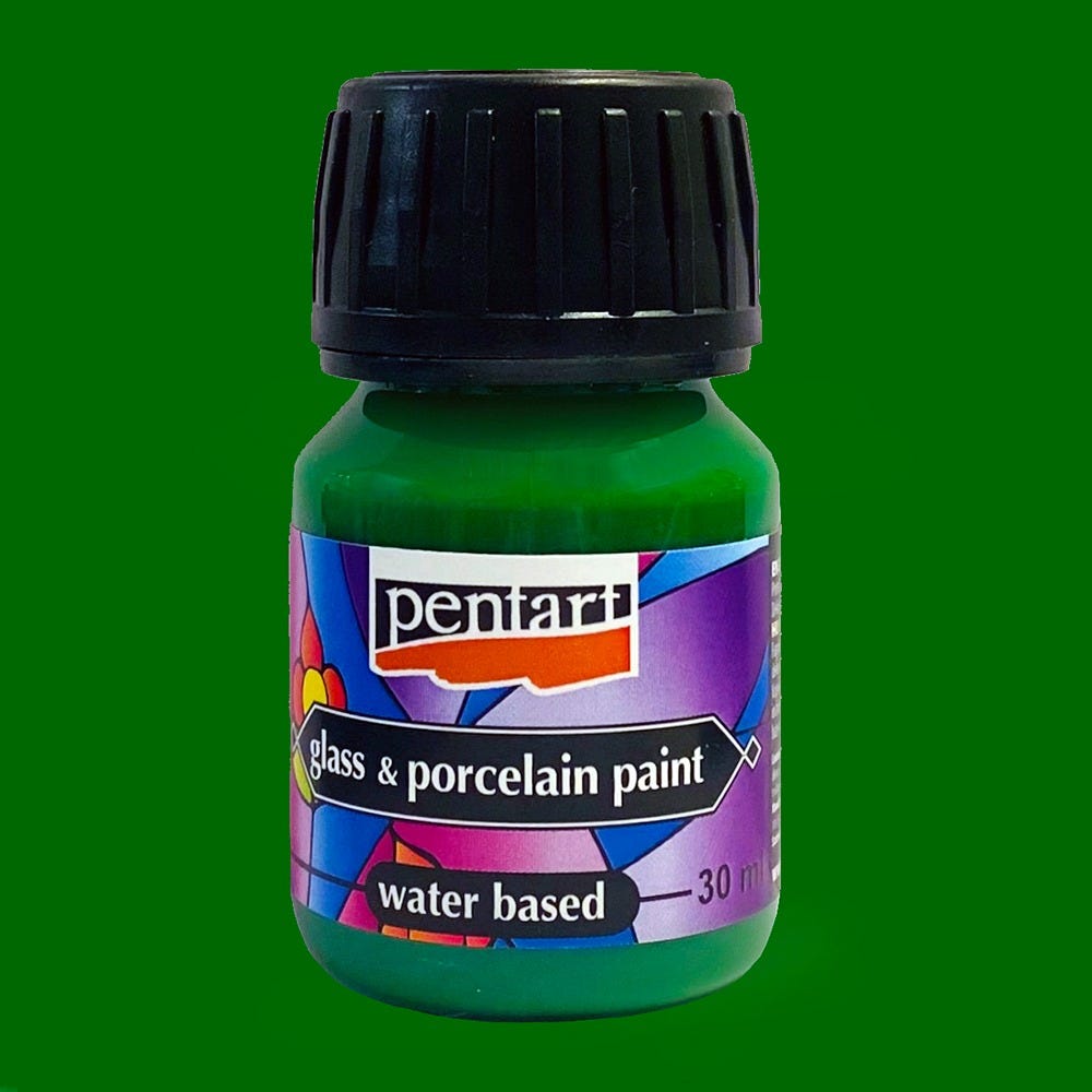 Glas och porslinsfärg Pentart 30ml Apple Green *