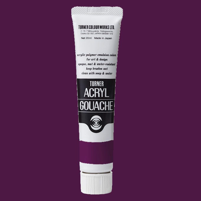 Turner Acryl Gouache Aubergine 20ml