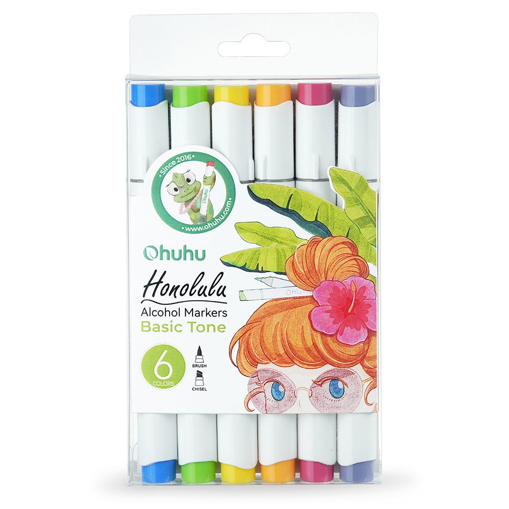 Ohuhu Artmarker 6-set Basic colours