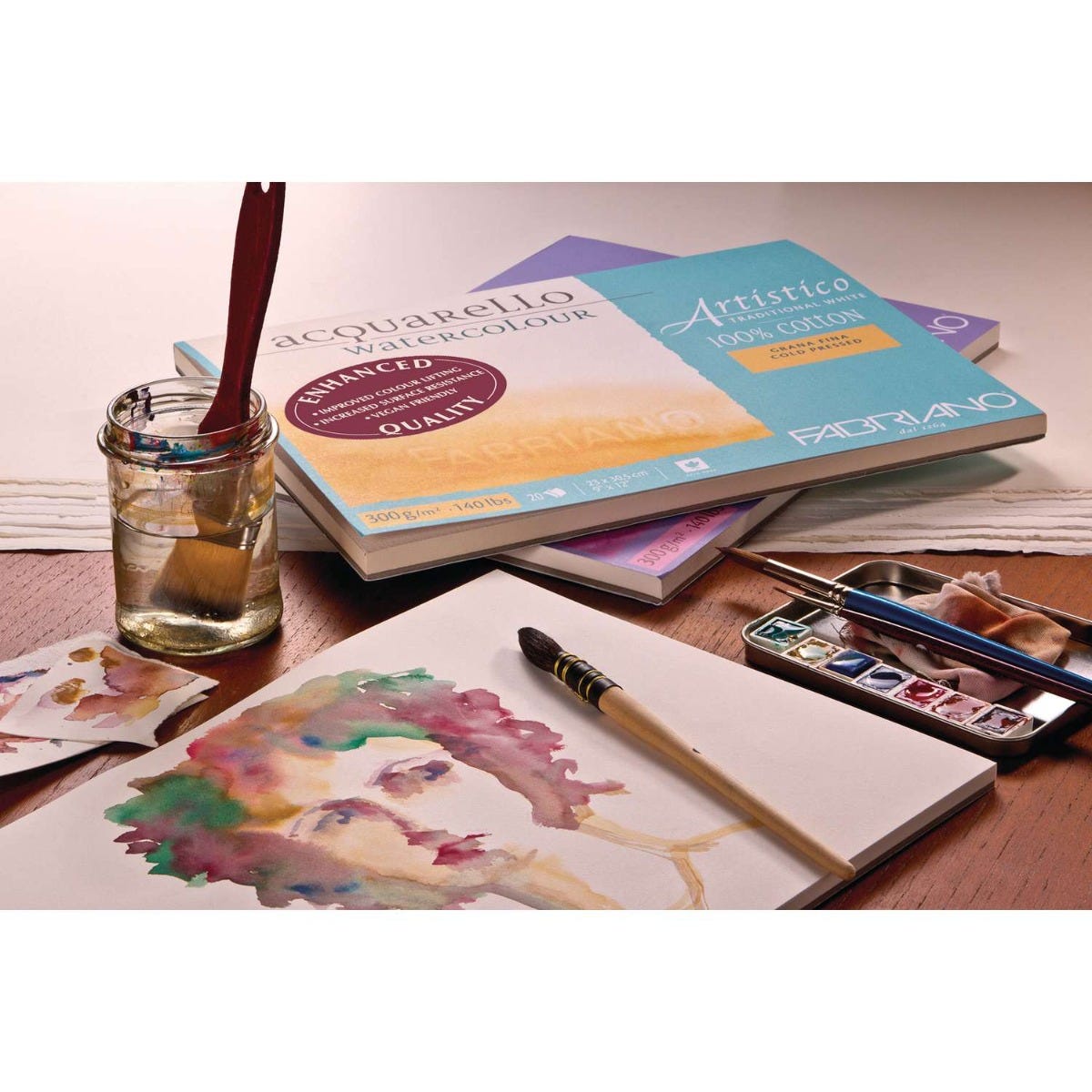 Fabriano Artistico akv.block Extra White 300g 30x45 Fin