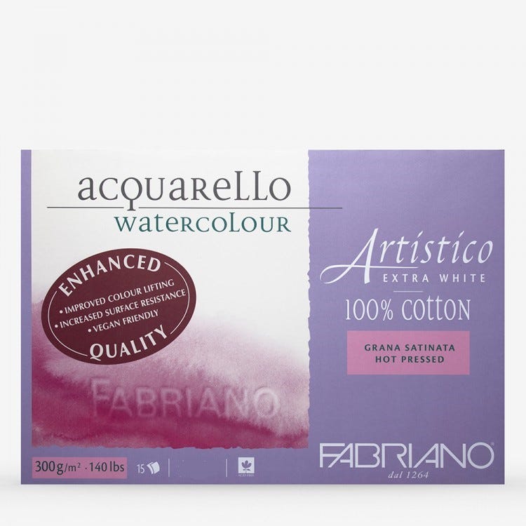 Fabriano Artistico akv.block Extra white 300g 30x45 satin