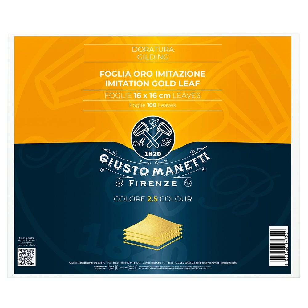 Slagmetall Guld 160x160mm 100blad