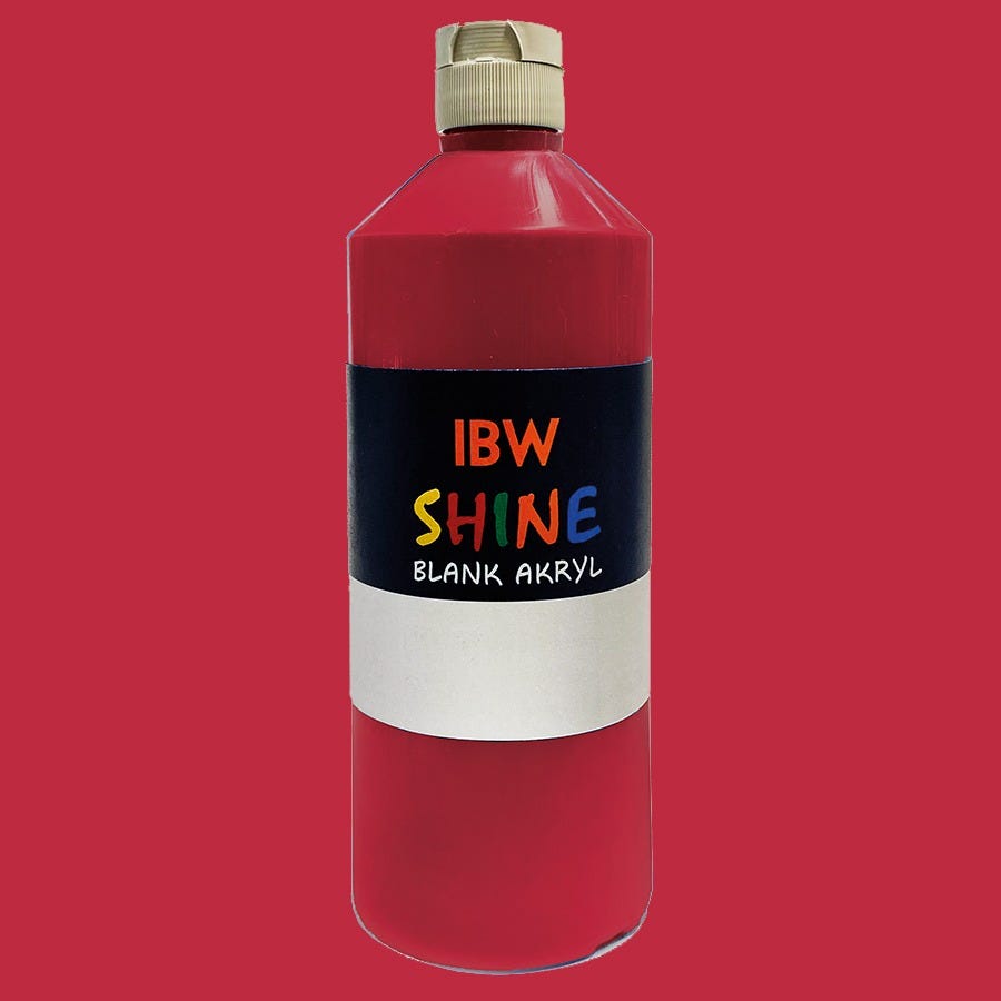Shine Primärröd 500ml blank akrylfärg