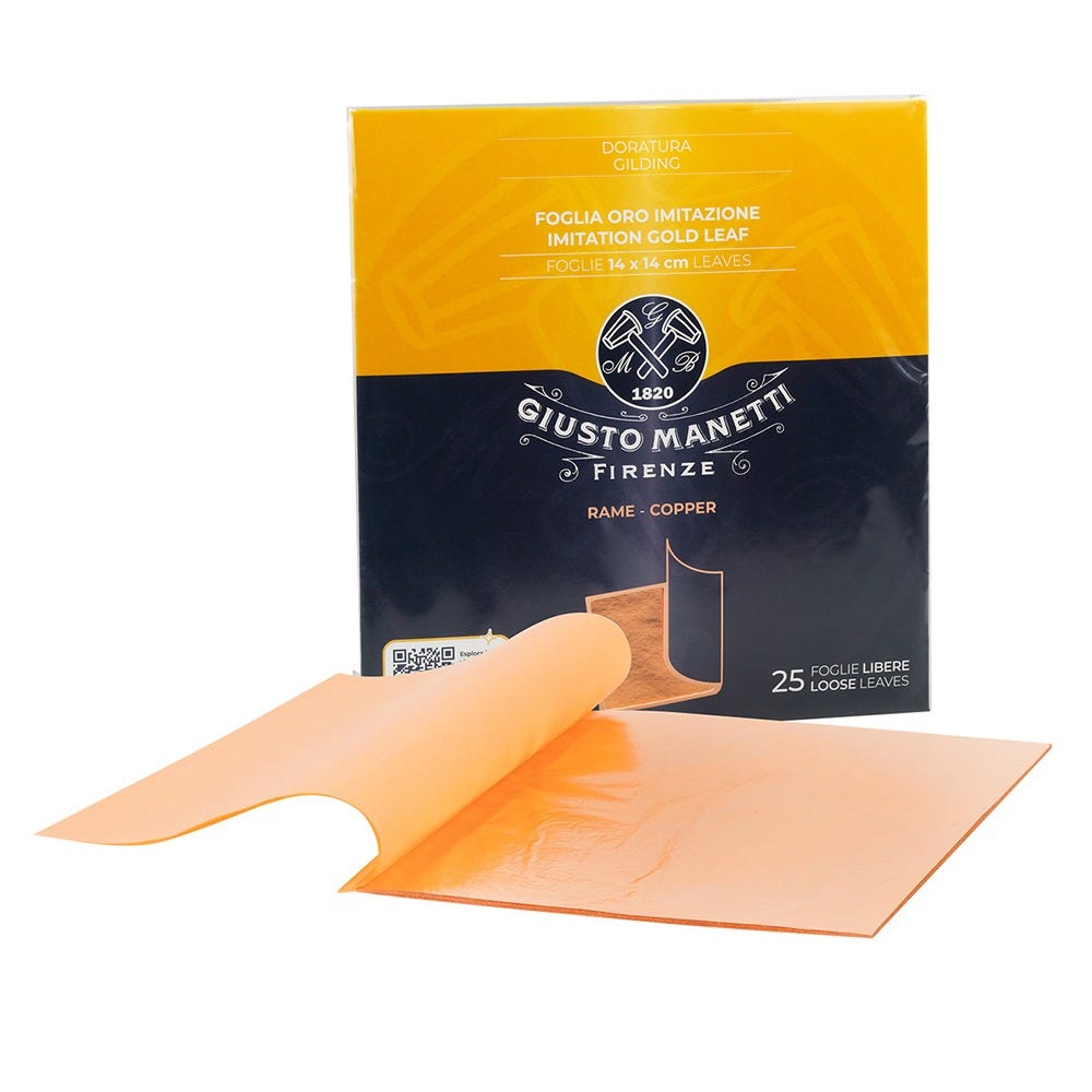 Slagmetall Koppar 140x140mm 25blad