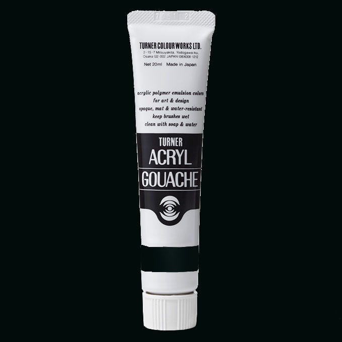 Turner Acryl Gouache Jet Black 20ml